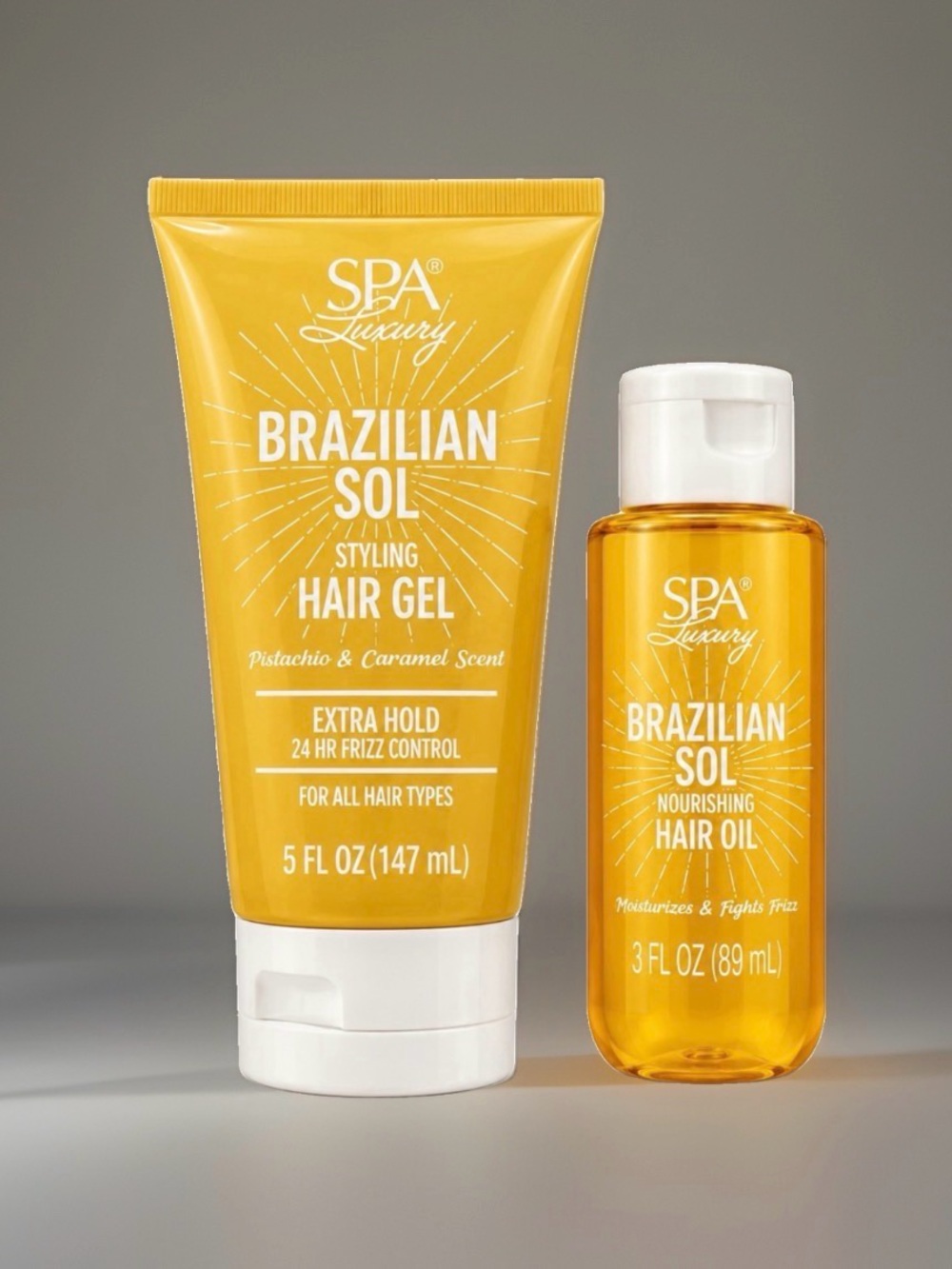 Spa Luxury Brazilian Sol Styling Hair Gel - Extra Hold & Hair Gel Set of 2